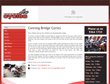 Tablet Screenshot of canningbridgecycles.com.au